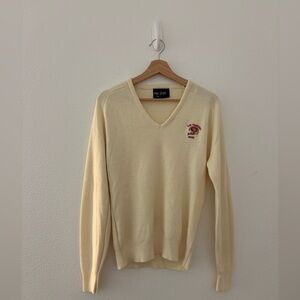 Vintage Pine State 49ers cream v neck sweater
